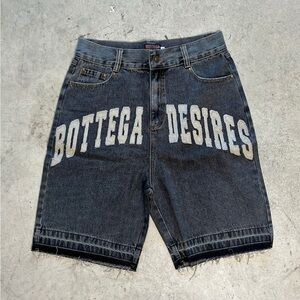BOTTEGA DESIRES BLACK DENIM SHORTS